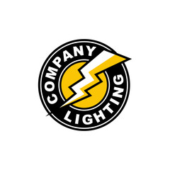 Canvas Print - Lighting Electrical Company  Logo design Creative idea template