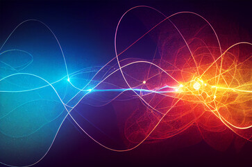 Abstract Artificial intelligence. Technology web background. Virtual concept.abstract future sci fi.Brain wave concept for big data.Space and multiverse.sound wave cyber.equalizer light effect.voice.