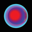 Vector Illustration . Colorful sphere .Liquid gradient  Logo . Design element . Abstract Geometric shape .