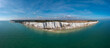 panorama landscape view of the White Cliffs of Dover and the South Foreland on the English Channel