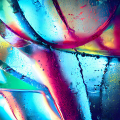 Poster - Abstract background of colorful broken glass or ice bright vivid lighting. Colorful abstract perfect for presentation, business, media, banner, backdrop or other design element. Render