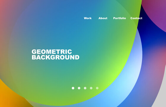 Abstract liquid background for your landing page design. Web page for website or mobile app wallpaper