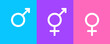 Set of gender symbols including neutral icon. Vector illustration EPS10