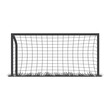 © sivvector - Football goal with grass icon silhouette. Soccer goal sport equipment. Vector illustration.
