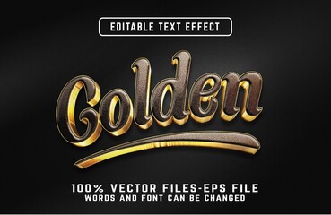 Poster - Gold 3d editable text effect premium vectors