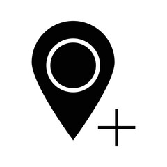 Poster - Add Location Vector Icon Isolated. Flat design
