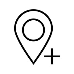 Poster - Add Location Vector Icon Isolated. Flat design
