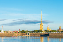 Panoramic View Of The Peter And Paul Fortress In The City Of St. Petersburg, Russia