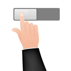 Poster - Flat icon On and Off Toggle switch button  format.  stock illustration