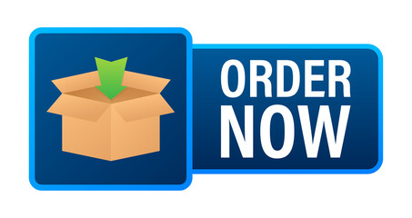 Aufkleber - Order now for marketing design. Web, graphic, banner. Website icon symbol. Website template.  stock illustration