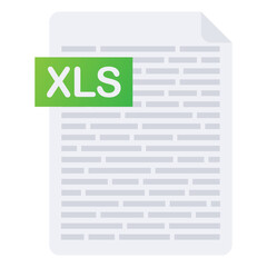 Poster - Download XLS button on laptop screen. Downloading document concept. File with XLS label and down arrow sign.  illustration.