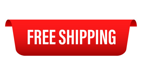Aufkleber - free shipping red label icon design. illustration.