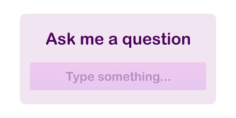 Canvas Print - Ask me a question User interface design.  stock illustration.