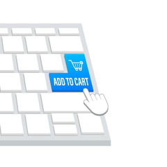 Poster - Add to cart button on keaboard. Shopping Cart icon.  stock illustration.