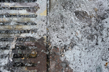 Wall Mural - rusty and dirty metal surface as a rough and grunge full frame background texture, copy space