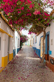 Fototapeta Uliczki - In the narrow and flowery streets of Ferragudo, Algarve, Portugal