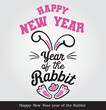 eps Vector image:Happy New Year Year of the Rabbit