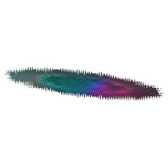 Canvas Print - Abstract transparent glitch art texture element.