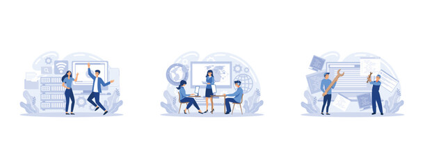 Poster - system administrations, computer lab and troubleshooting, digital technology maintenance. sysadmins 