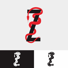 Snake Wrapped Around The Letter Z For An Initial Logo, Symbol, And Brand Identity