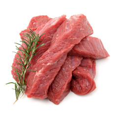 Poster -  Fresh beef cut isolated on white background 