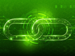 Poster - 2d illustration Abstract futuristic electronic circuit technology background