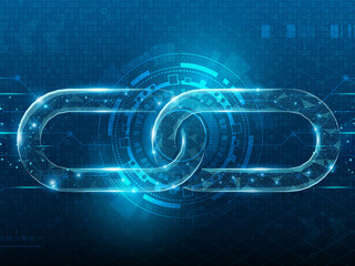 Poster - 2d illustration Abstract futuristic electronic circuit technology background