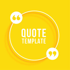 Wall Mural - nice quote message yellow background with simple frame