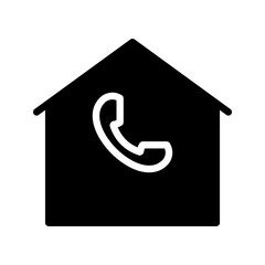 Wall Mural - Home phone icon color editable