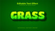 Grass text effect in 3d style green color