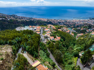 Wall Mural - Funchal Aerial View. Funchal is the Capital and Largest City of Madeira Island, Portugal. Europe.