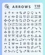 © Kateryna Sushchova - arrows set, line editable icons