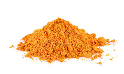 Wall Mural - Turmeric powder (Curcuma) on white background. herbal