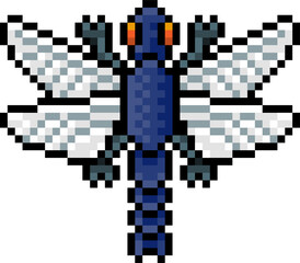 Wall Mural - Dragonfly Bug Insect Pixel Art Video Game Icon