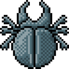 Wall Mural - Beetle Bug Insect Pixel Art Video Game 8 Bit Icon