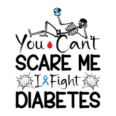 Wall Mural - Diabetes Awareness Day T-shirt Design