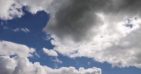 blue sky with clouds in windy weather, beautiful blue sky in cloudy weather