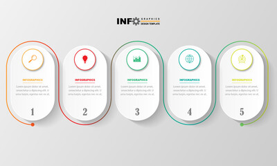 Poster - Business data visualization. Process chart. Abstract elements of graphs, diagrams with steps, options, sections or processes. Vector business template for presentations. Creative concept for infograph