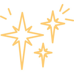 Wall Mural - sparkle star shiny decoration clipart