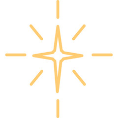Wall Mural - sparkle star shiny decoration clipart