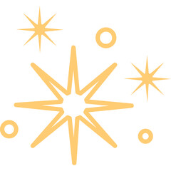 Wall Mural - sparkle star shiny decoration clipart