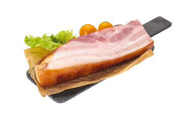 Wall Mural - Smoked pork breast with salad leaves