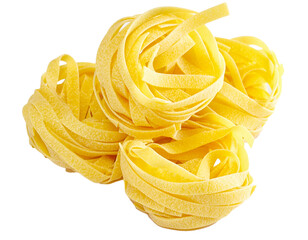 Canvas Print - dried italian pasta on white background