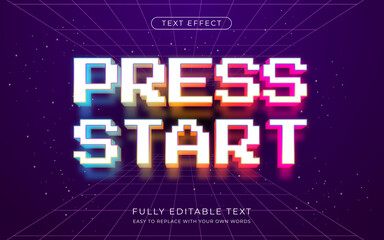 Poster - arcade gaming text effect editable font style