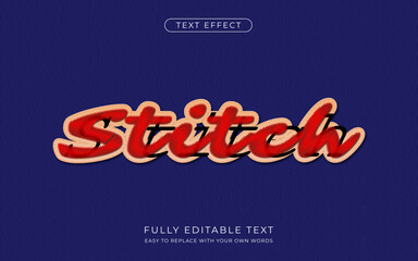 Poster - embroidery text effect editable font style