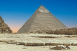 View with the Pyramid of Cheops. Al Haram, Giza Governorate, Egypt, Africa