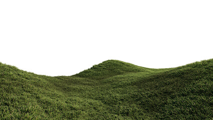 a 3d rendering image of grassed hill nature scenery