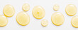 Yellow drops of gel close up. Cosmetic product for moisturizing the skin of the face or body.