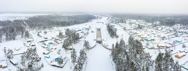 Toporninsky Canal and gateway No. 2 and No. 3 as part of the North Dvina Canal which runs along the ancient trade drag route, known since the 10th century