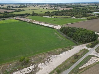 Wall Mural - aerial view of Acaster Malbis aerodrome,  world war 2 military airfield Yorkshire 